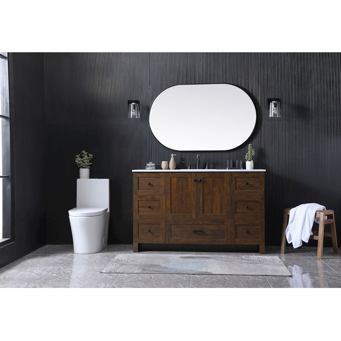 Elegant Lighting Soma 54"L Single Vanity Sink, Expresso