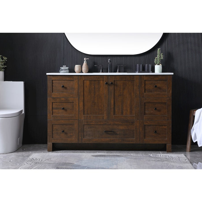 Elegant Lighting Soma 54"L Single Vanity Sink, Expresso