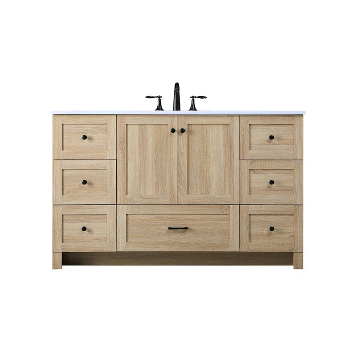 Elegant Kitchen/Bath Soma 54" Single Bathroom Vanity, Mango Wood - VF2854MW