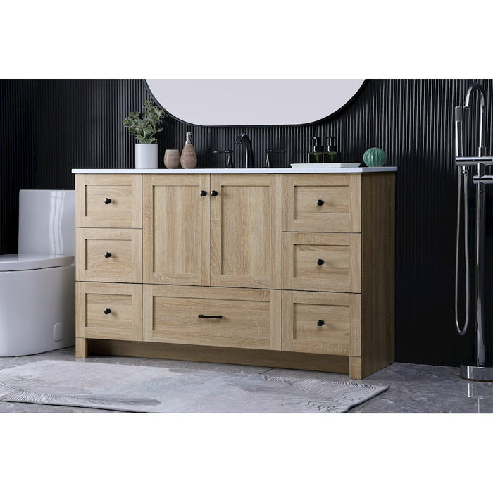Elegant Kitchen/Bath Soma 54" Single Bathroom Vanity, Mango Wood