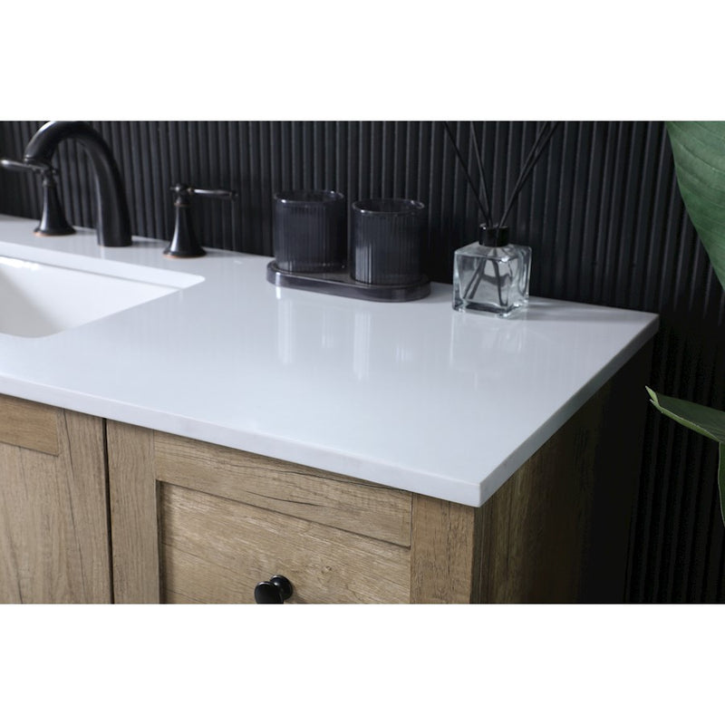 Elegant Lighting Soma 54"L Single Vanity Sink, Natural Oak