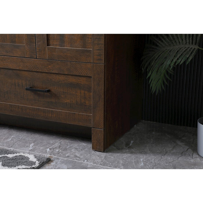 Elegant Lighting Soma 60"L Double Vanity Sink, Expresso