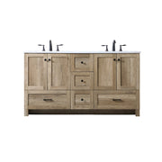 Elegant Lighting Soma 60"L Double Vanity Sink, Natural Oak - VF2860DNT