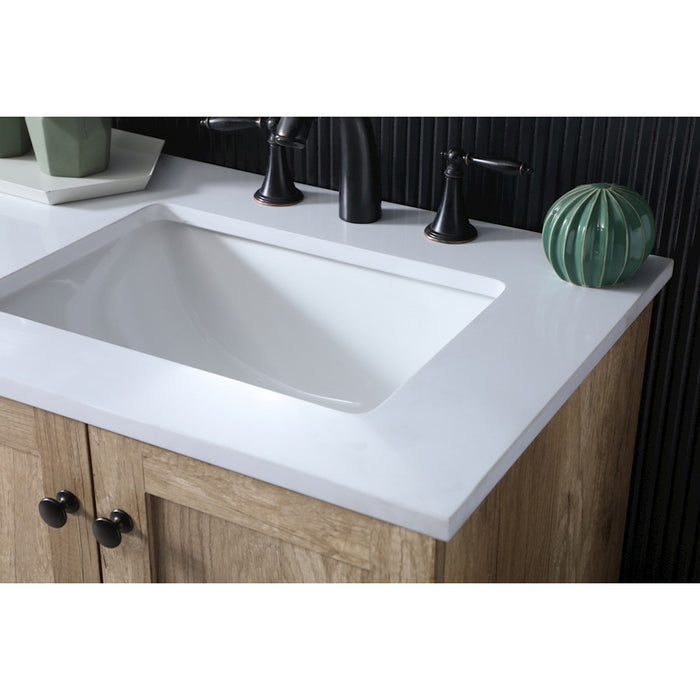 Elegant Lighting Soma 60"L Double Vanity Sink, Natural Oak