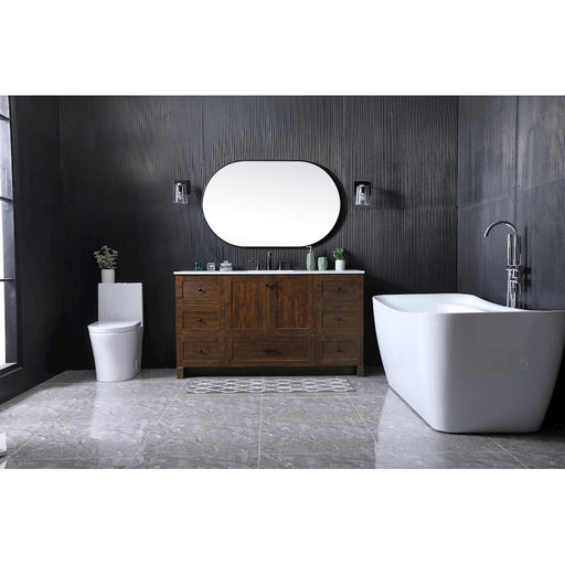 Elegant Lighting Soma 60"L Single Vanity Sink, Expresso