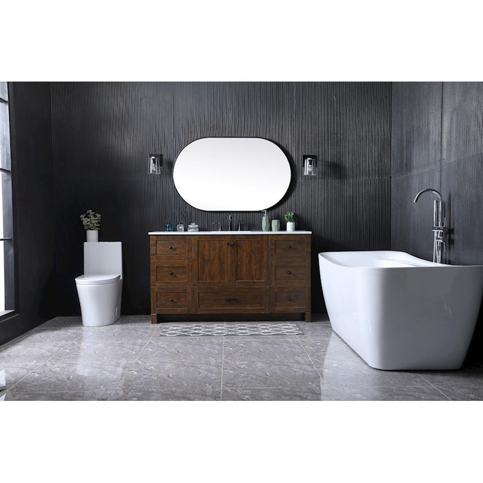 Elegant Lighting Soma 60"L Single Vanity Sink, Expresso