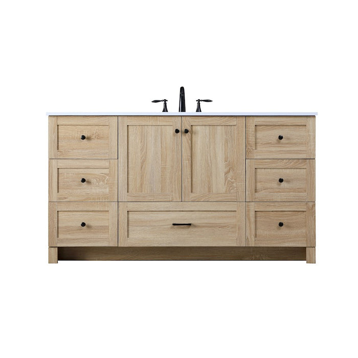 Elegant Kitchen/Bath Soma 60" Single Bathroom Vanity, Mango Wood - VF2860MW