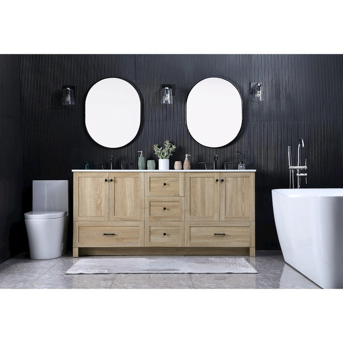 Elegant Kitchen/Bath Soma 60" Single Bathroom Vanity, Mango Wood