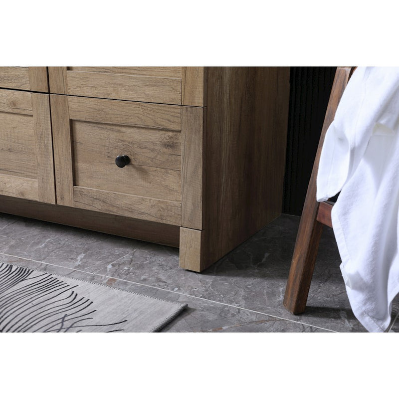 Elegant Lighting Soma 60"L Single Vanity Sink, Natural Oak