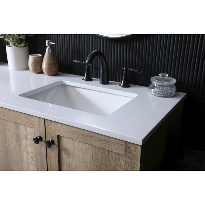 Elegant Lighting Soma 72"L Double Vanity Sink, Natural Oak
