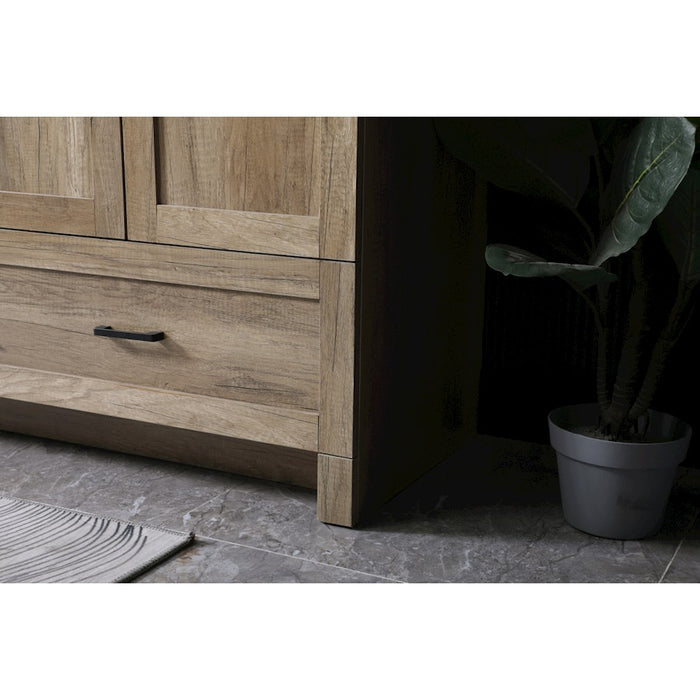 Elegant Lighting Soma 72"L Double Vanity Sink, Natural Oak