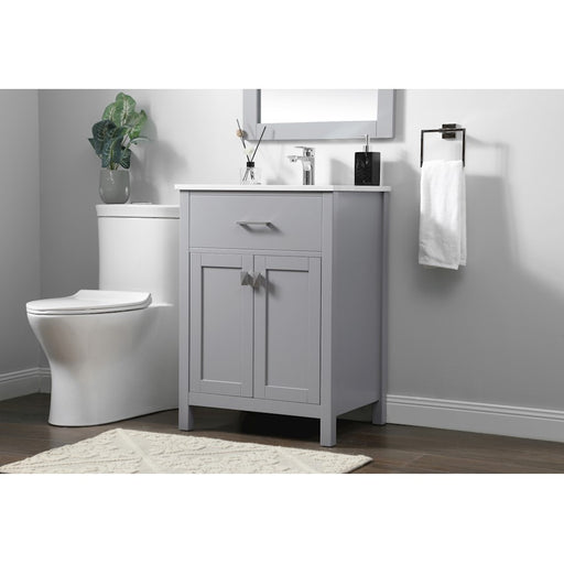 Elegant Lighting Harrison 24"L Single Vanity Sink, Grey