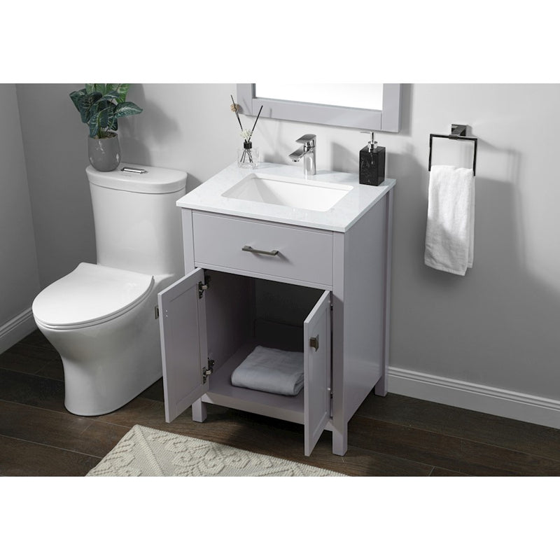 Elegant Lighting Harrison 24"L Single Vanity Sink, Grey