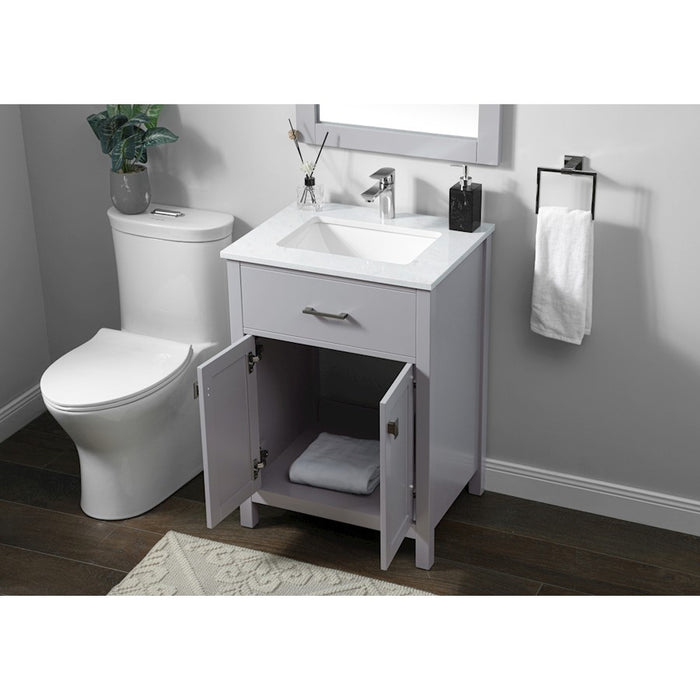 Elegant Lighting Harrison 24"L Single Vanity Sink, Grey