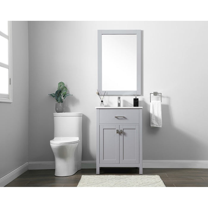 Elegant Lighting Harrison 24"L Single Vanity Sink, Grey