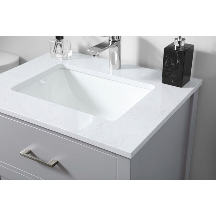 Elegant Lighting Harrison 24"L Single Vanity Sink, Grey