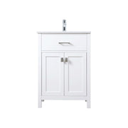 Elegant Lighting Harrison 24"L Single Vanity Sink, White - VF28824WH