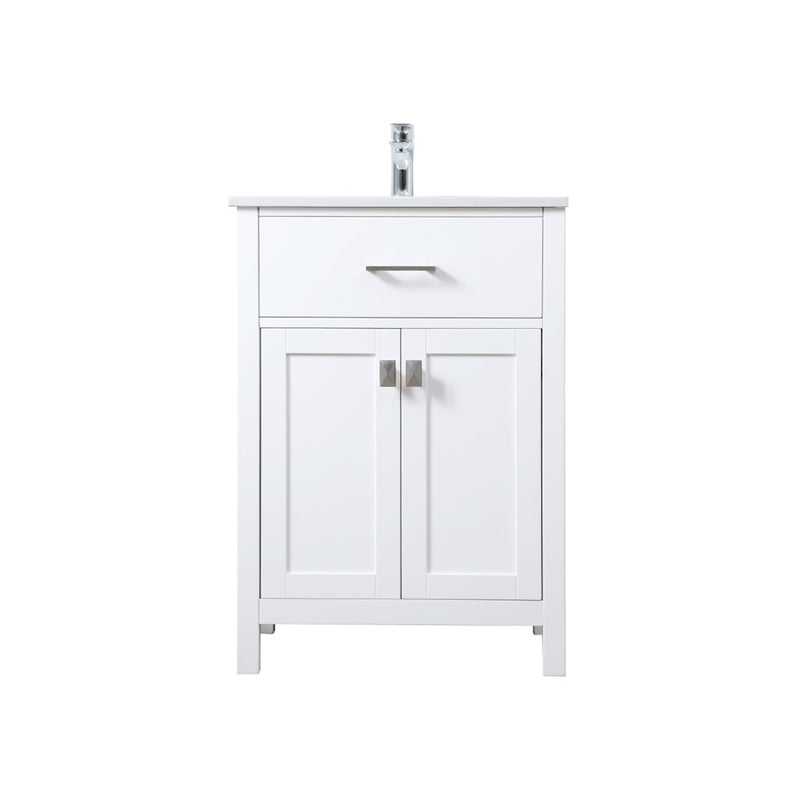 Elegant Lighting Harrison 24"L Single Vanity Sink, White - VF28824WH