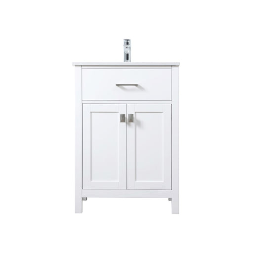 Elegant Lighting Harrison 24"L Single Vanity Sink, White - VF28824WH