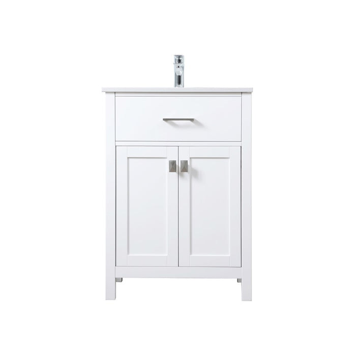 Elegant Lighting Harrison 24"L Single Vanity Sink, White - VF28824WH