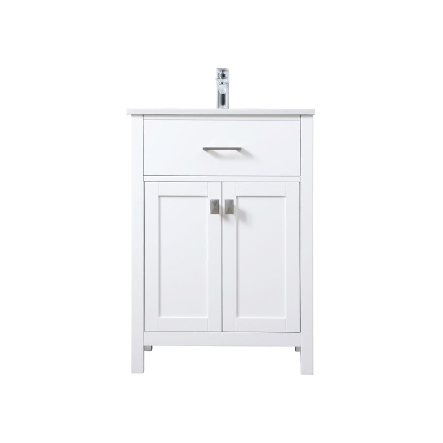 Elegant Lighting Harrison 24"L Single Vanity Sink, White - VF28824WH