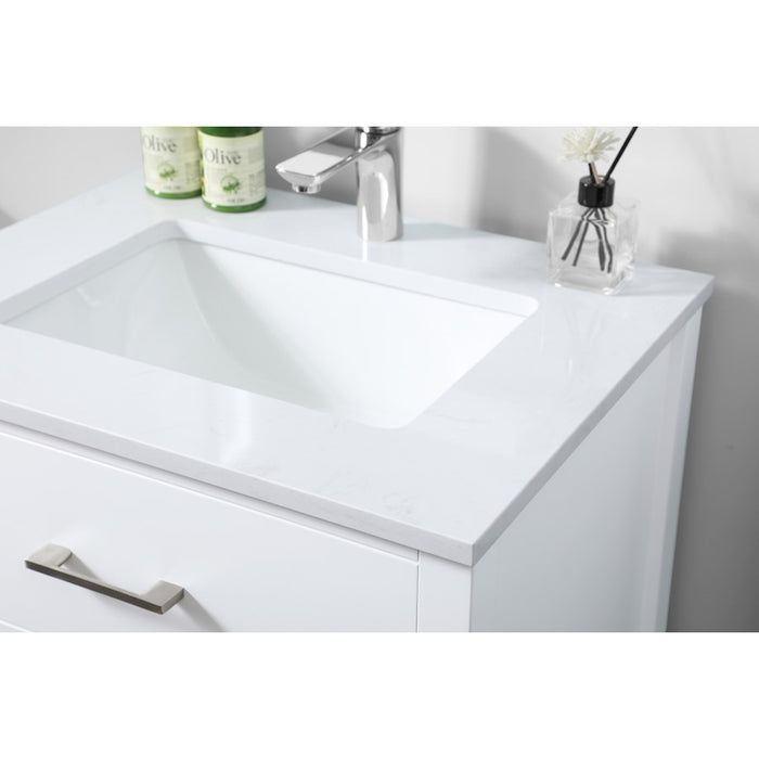 Elegant Lighting Harrison 24"L Single Vanity Sink, White