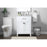 Elegant Lighting Harrison 24"L Single Vanity Sink, White