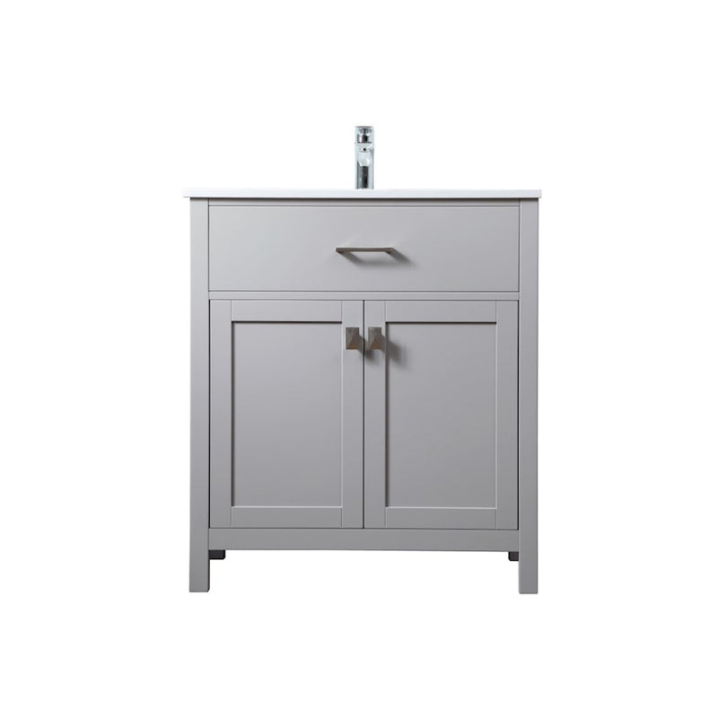 Elegant Lighting Harrison 30"L Single Vanity Sink, Grey - VF28830GR