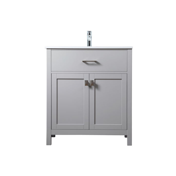 Elegant Lighting Harrison 30"L Single Vanity Sink, Grey - VF28830GR