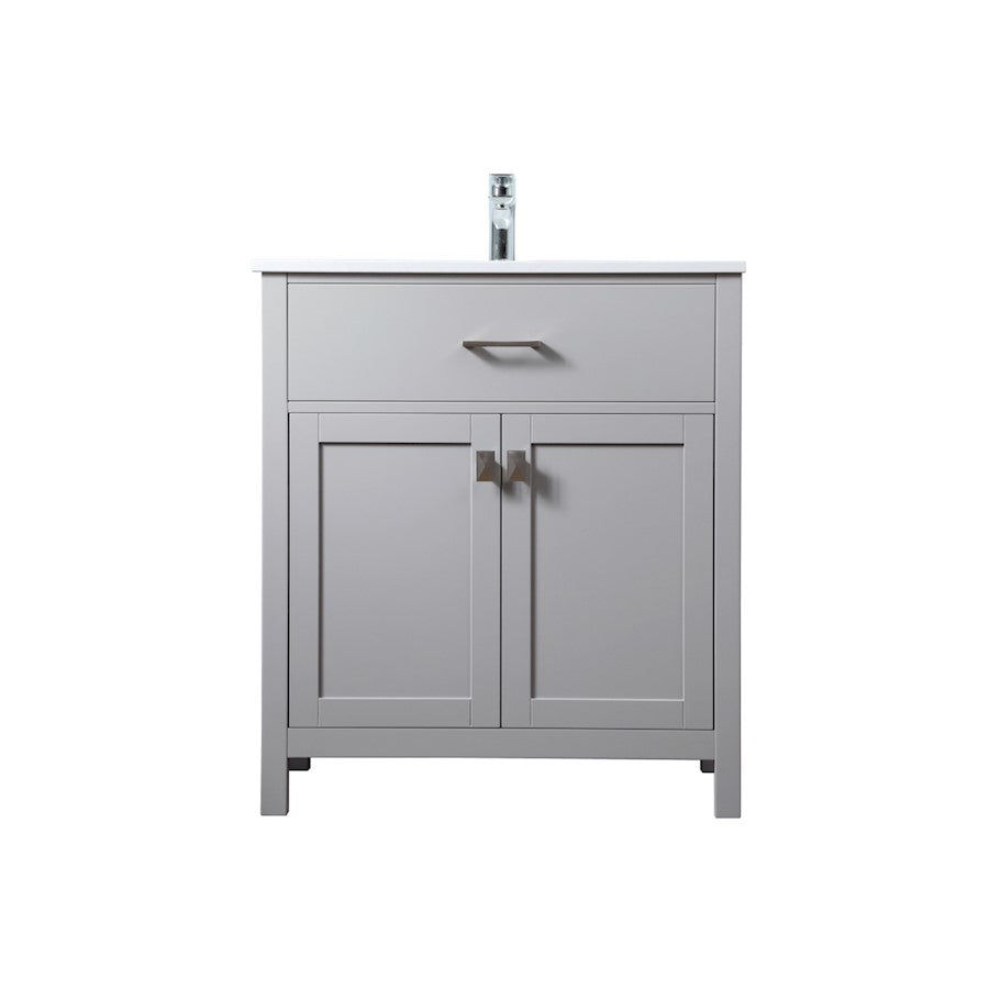 Elegant Lighting Harrison 30"L Single Vanity Sink, Grey - VF28830GR
