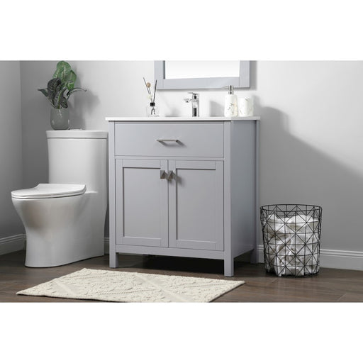 Elegant Lighting Harrison 30"L Single Vanity Sink, Grey