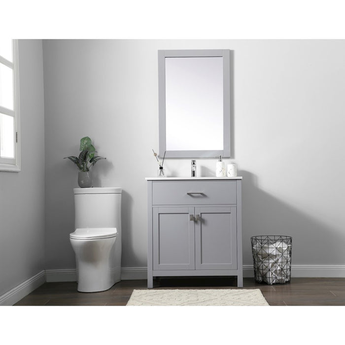 Elegant Lighting Harrison 30"L Single Vanity Sink, Grey