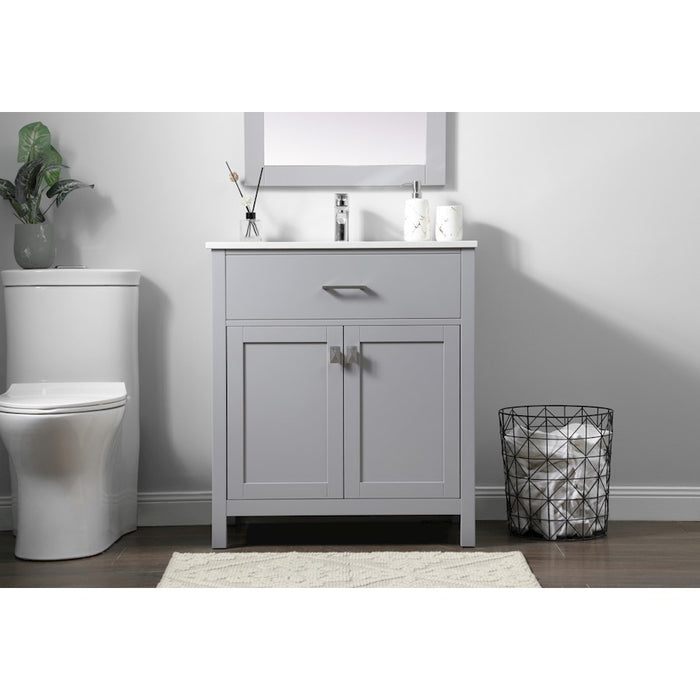Elegant Lighting Harrison 30"L Single Vanity Sink, Grey