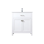 Elegant Lighting Harrison 30"L Single Vanity Sink, White - VF28830WH