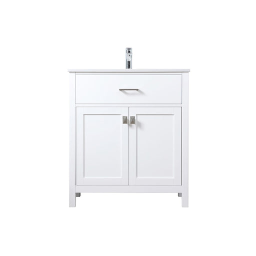Elegant Lighting Harrison 30"L Single Vanity Sink, White - VF28830WH