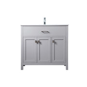 Elegant Lighting Harrison 36"L Single Vanity Sink, Grey - VF28836GR