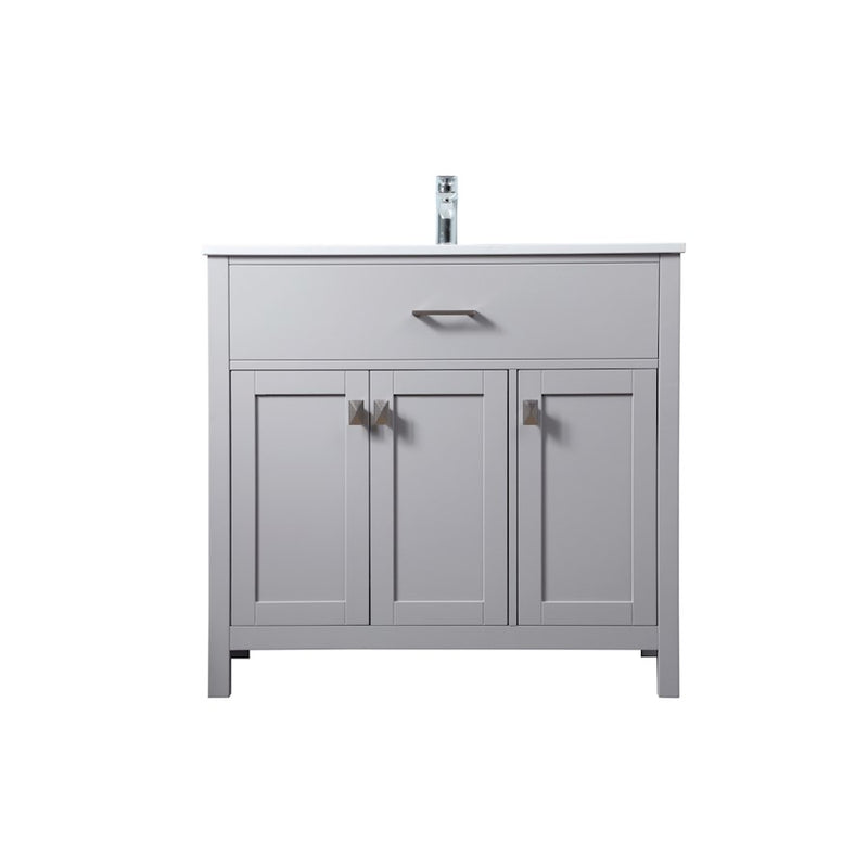 Elegant Lighting Harrison 36"L Single Vanity Sink, Grey - VF28836GR