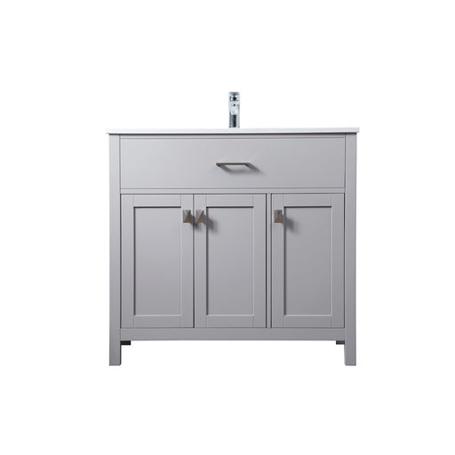 Elegant Lighting Harrison 36"L Single Vanity Sink, Grey - VF28836GR