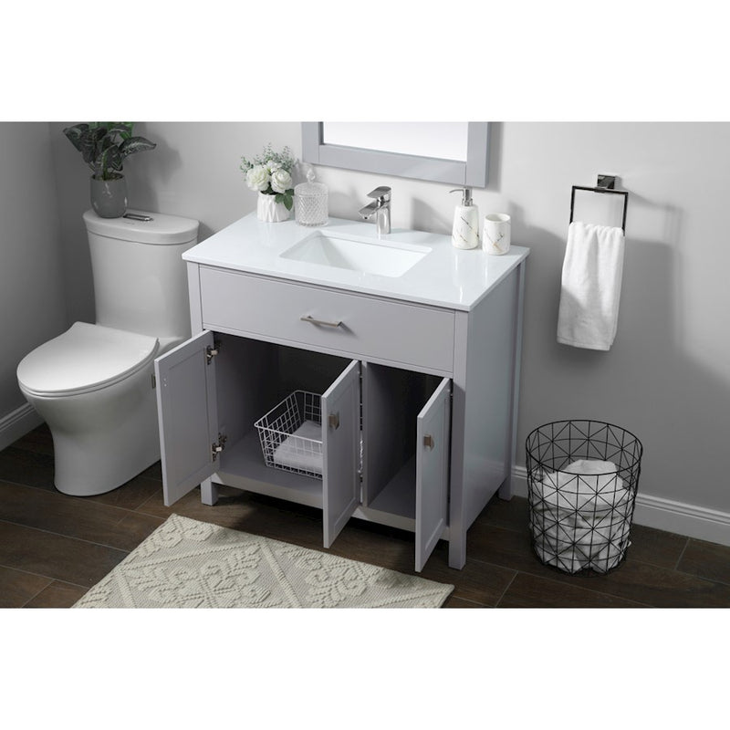 Elegant Lighting Harrison 36"L Single Vanity Sink, Grey