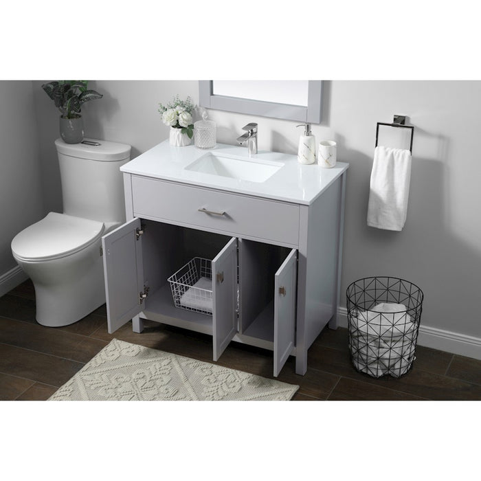 Elegant Lighting Harrison 36"L Single Vanity Sink, Grey