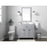 Elegant Lighting Harrison 36"L Single Vanity Sink, Grey