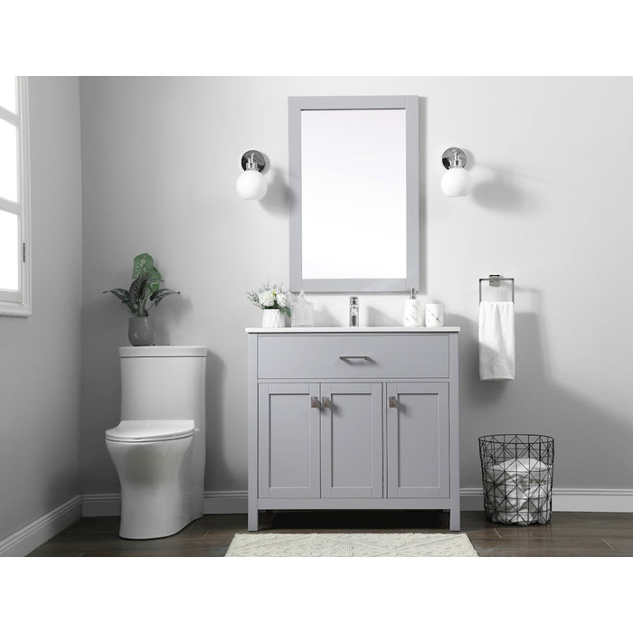 Elegant Lighting Harrison 36"L Single Vanity Sink, Grey