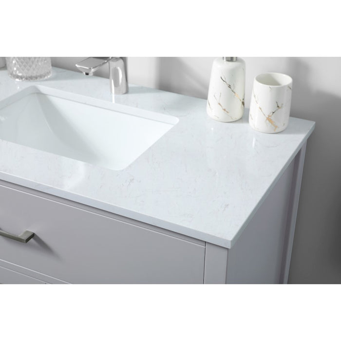 Elegant Lighting Harrison 36"L Single Vanity Sink, Grey
