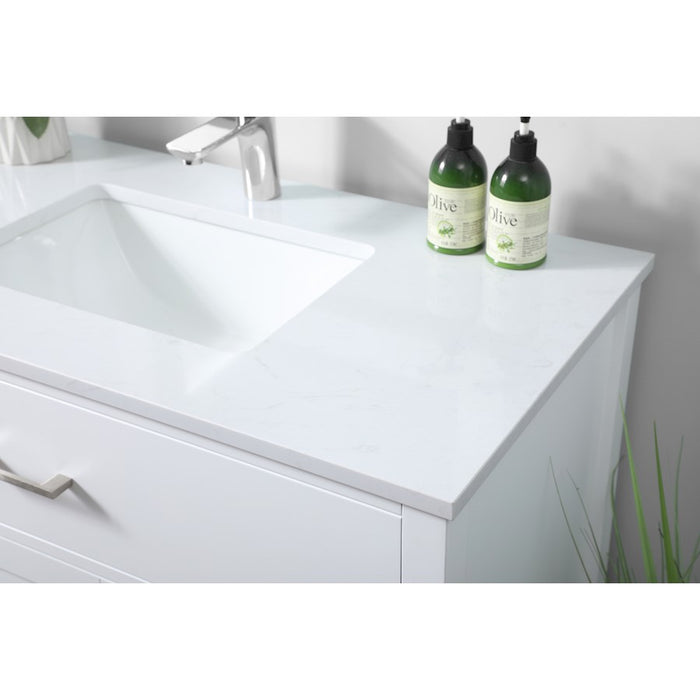 Elegant Lighting Harrison 36"L Single Vanity Sink, White