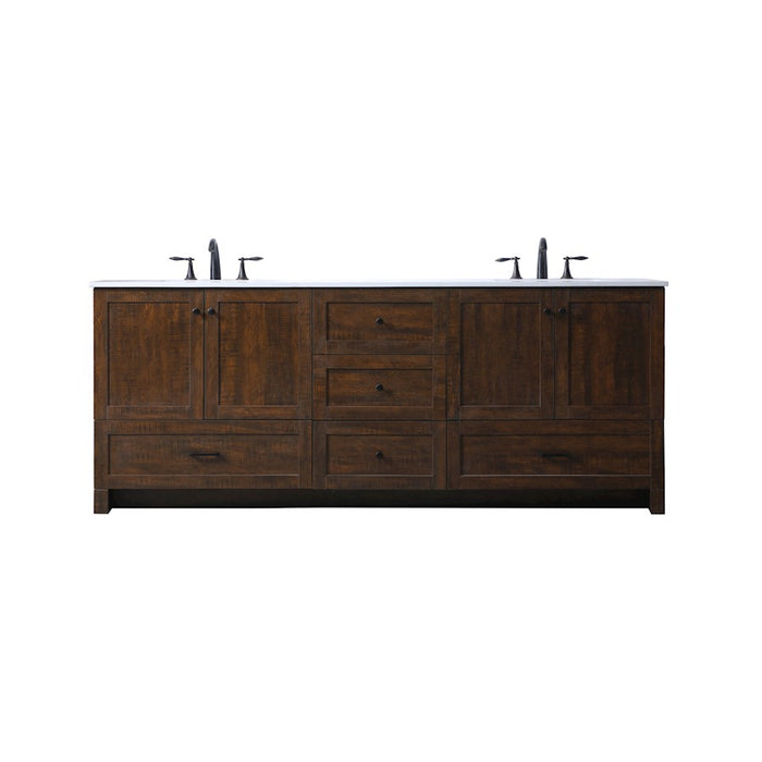 Elegant Lighting Soma 84"L Double Vanity Sink, Expresso - VF2884DEX