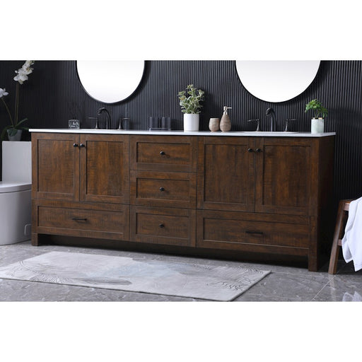 Elegant Lighting Soma 84"L Double Vanity Sink, Expresso