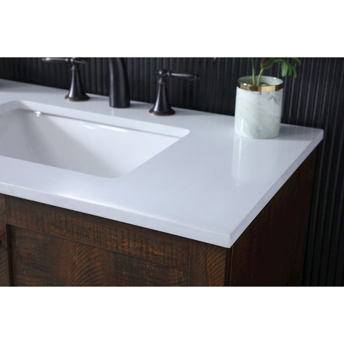 Elegant Lighting Soma 84"L Double Vanity Sink, Expresso