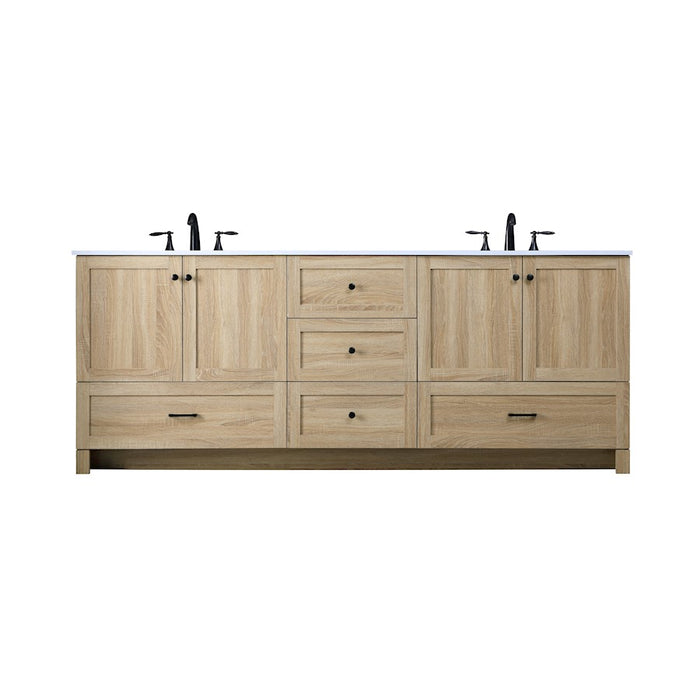 Elegant Kitchen/Bath Soma 84" Double Bathroom Vanity, Mango Wood - VF2884DMW