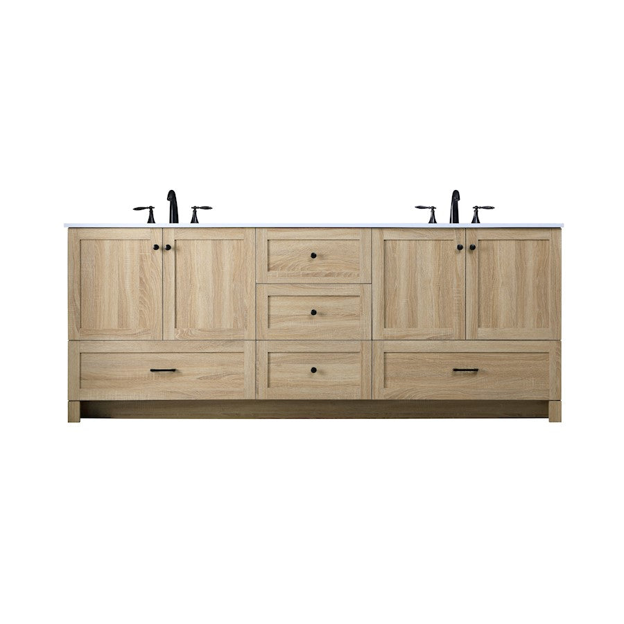 Elegant Kitchen/Bath Soma 84" Double Bathroom Vanity, Mango Wood - VF2884DMW