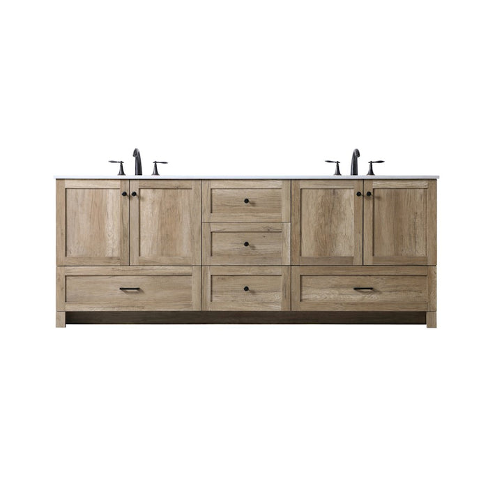 Elegant Lighting Soma 84"L Double Vanity Sink, Natural Oak - VF2884DNT